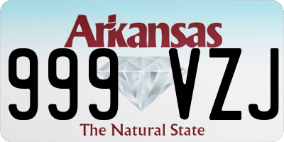 AR license plate 999VZJ