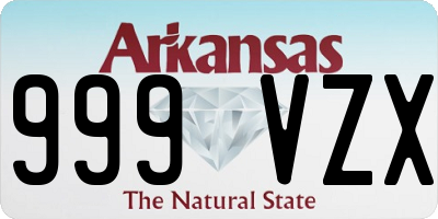 AR license plate 999VZX