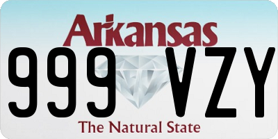 AR license plate 999VZY