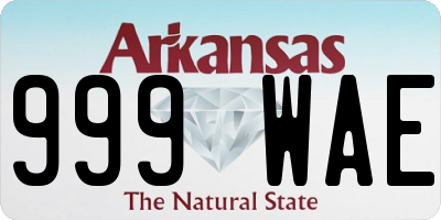 AR license plate 999WAE