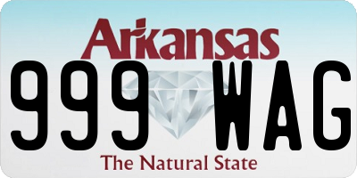 AR license plate 999WAG
