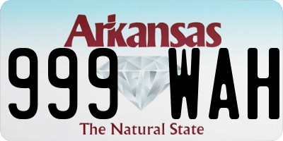 AR license plate 999WAH