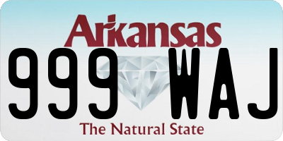 AR license plate 999WAJ