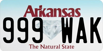 AR license plate 999WAK