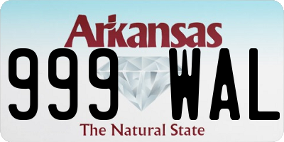 AR license plate 999WAL