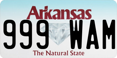 AR license plate 999WAM
