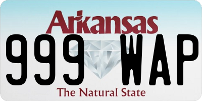 AR license plate 999WAP
