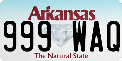 AR license plate 999WAQ