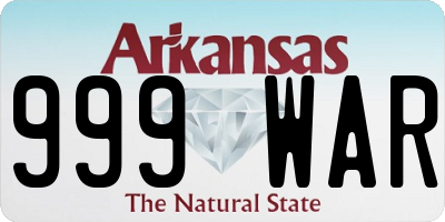 AR license plate 999WAR