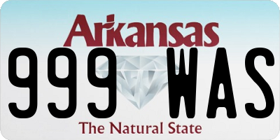 AR license plate 999WAS