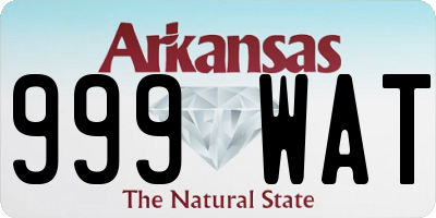 AR license plate 999WAT
