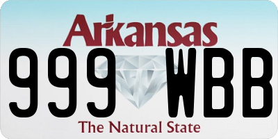 AR license plate 999WBB