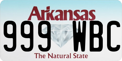AR license plate 999WBC