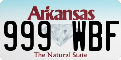 AR license plate 999WBF