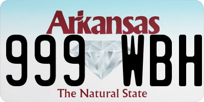 AR license plate 999WBH