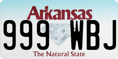 AR license plate 999WBJ