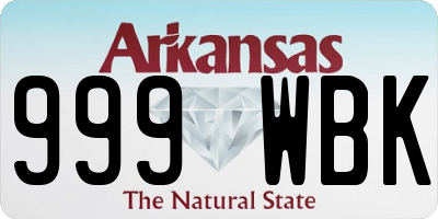 AR license plate 999WBK