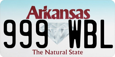 AR license plate 999WBL