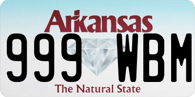 AR license plate 999WBM