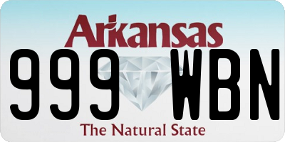 AR license plate 999WBN