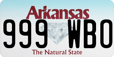 AR license plate 999WBO