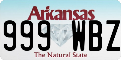 AR license plate 999WBZ