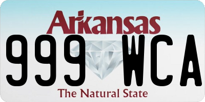 AR license plate 999WCA