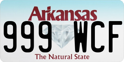 AR license plate 999WCF
