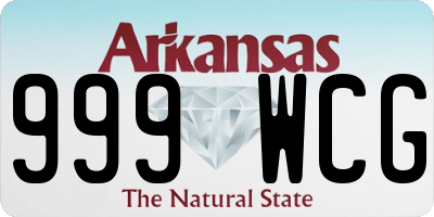 AR license plate 999WCG
