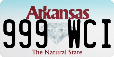 AR license plate 999WCI