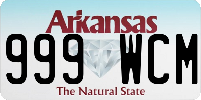 AR license plate 999WCM