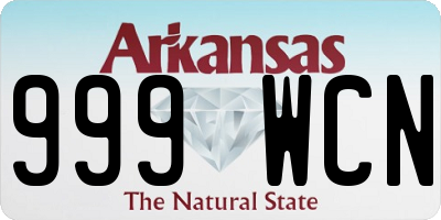 AR license plate 999WCN