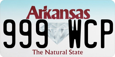 AR license plate 999WCP