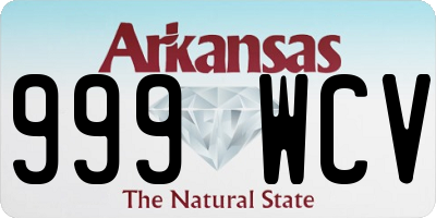 AR license plate 999WCV