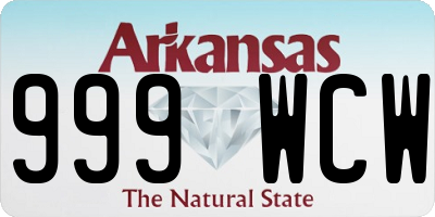 AR license plate 999WCW