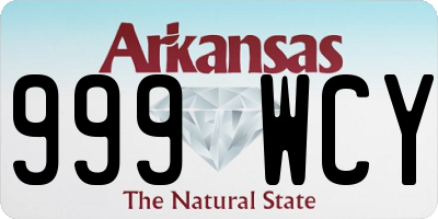 AR license plate 999WCY