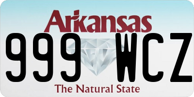 AR license plate 999WCZ