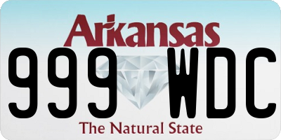 AR license plate 999WDC