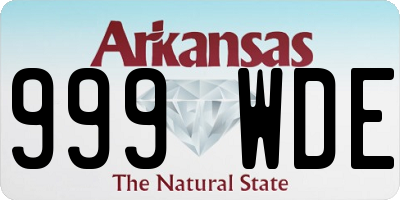 AR license plate 999WDE