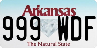 AR license plate 999WDF