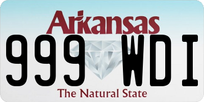AR license plate 999WDI