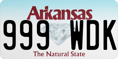AR license plate 999WDK