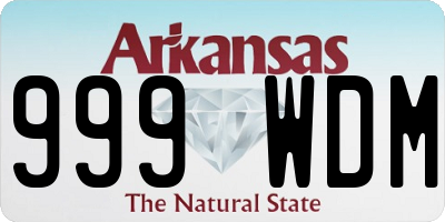 AR license plate 999WDM