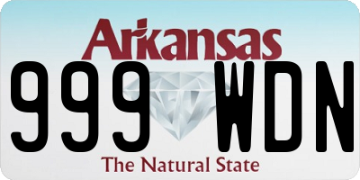AR license plate 999WDN