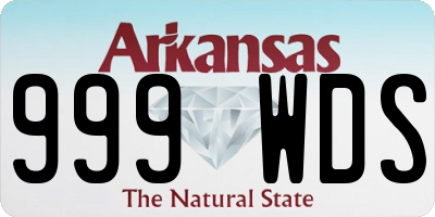 AR license plate 999WDS