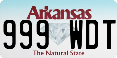 AR license plate 999WDT