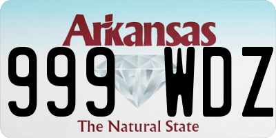 AR license plate 999WDZ