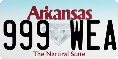 AR license plate 999WEA