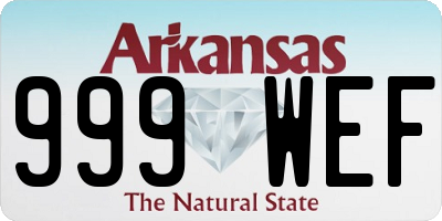AR license plate 999WEF