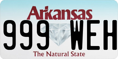 AR license plate 999WEH